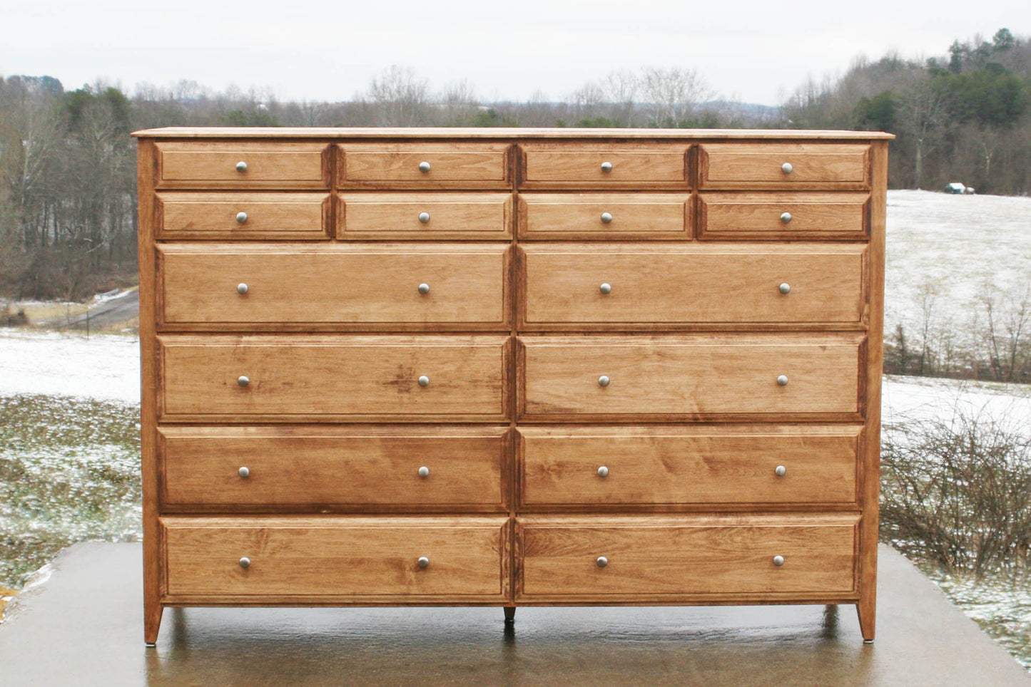 16 drawer dresser with extra storage front view