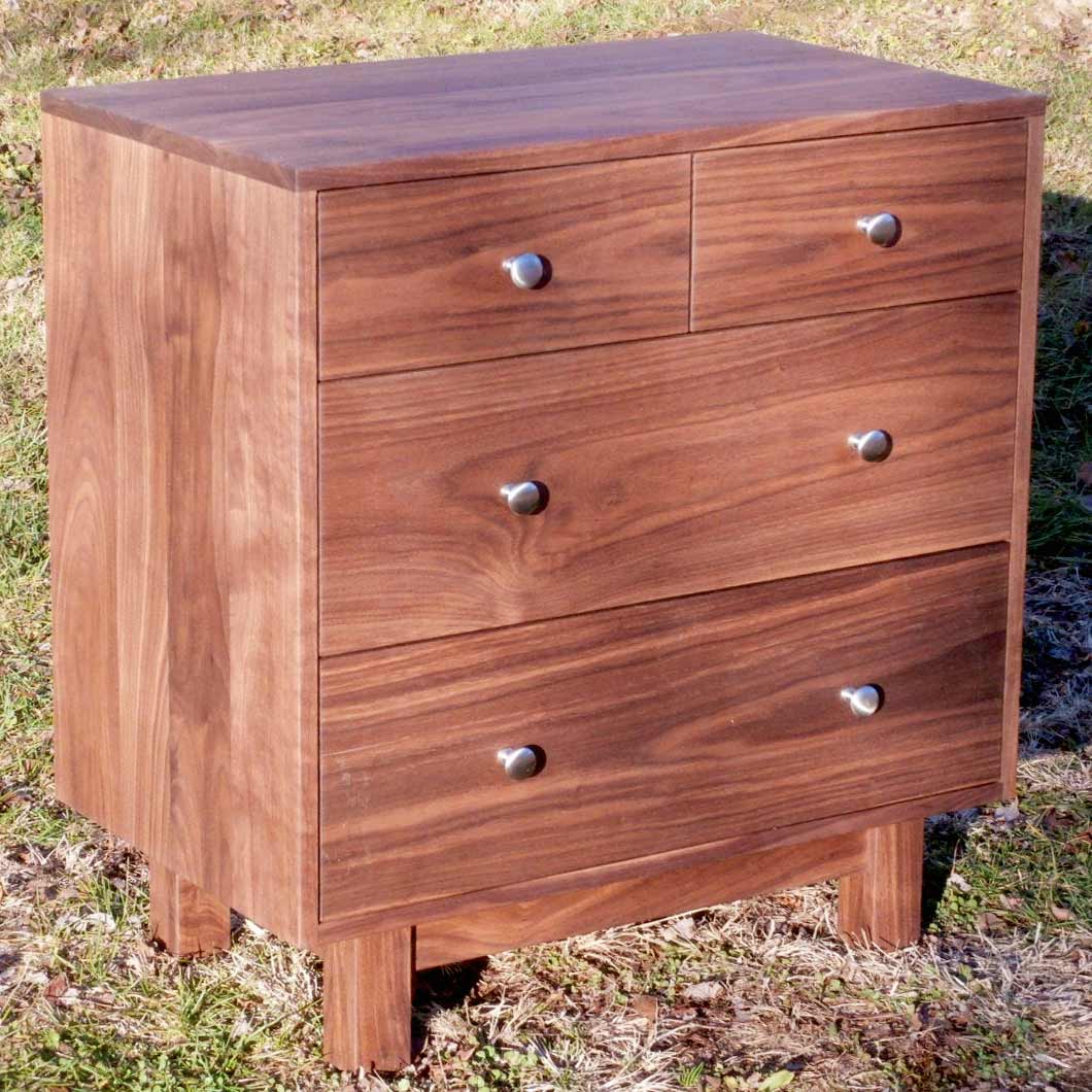 angled view small dresser with 4 drawers