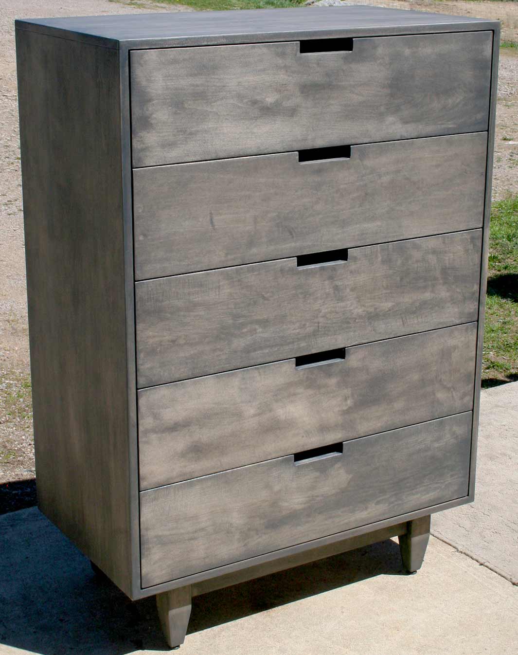 grey tall 5 drawer dresser