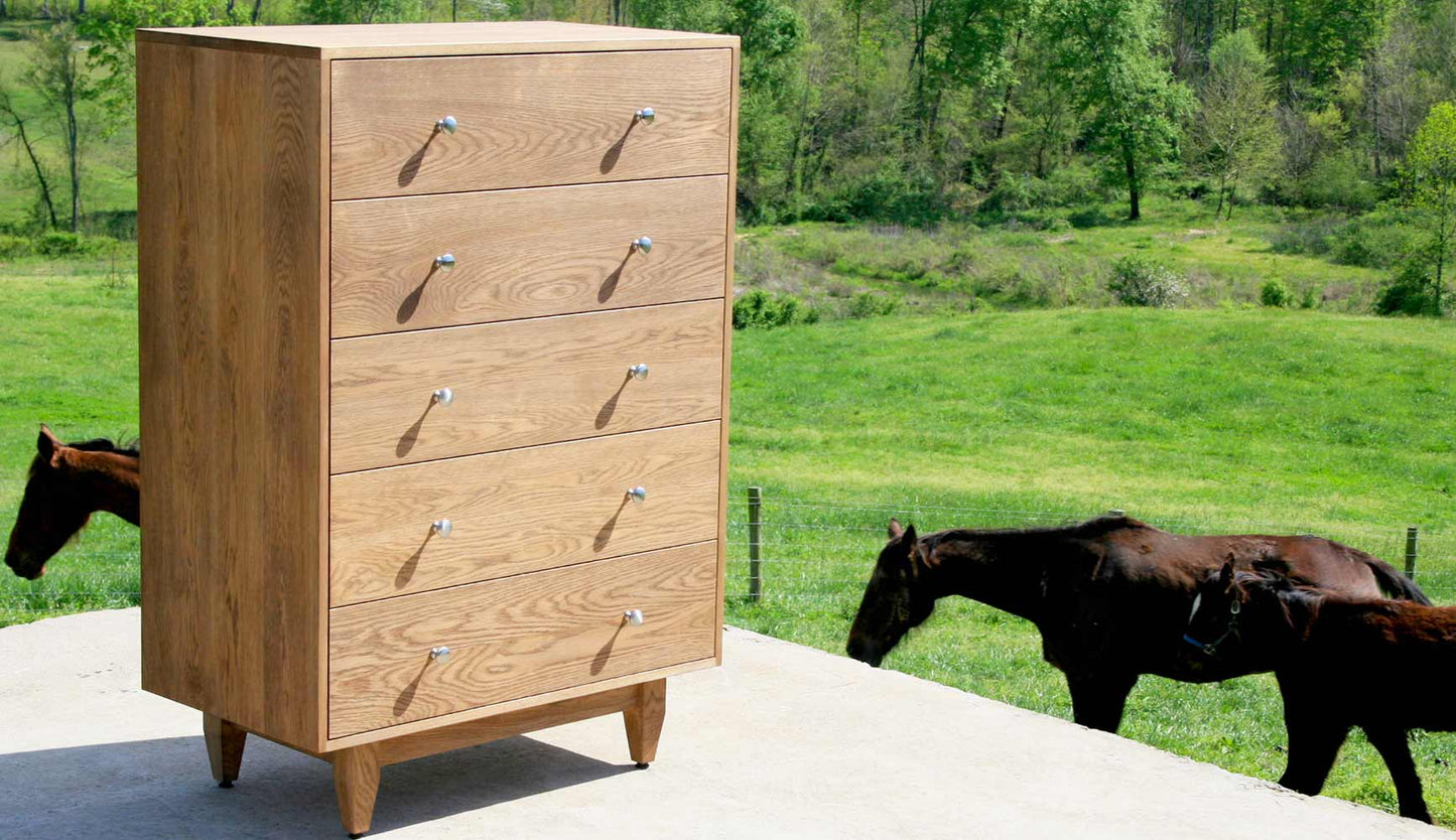 Tall 5 drawer dresser with horses