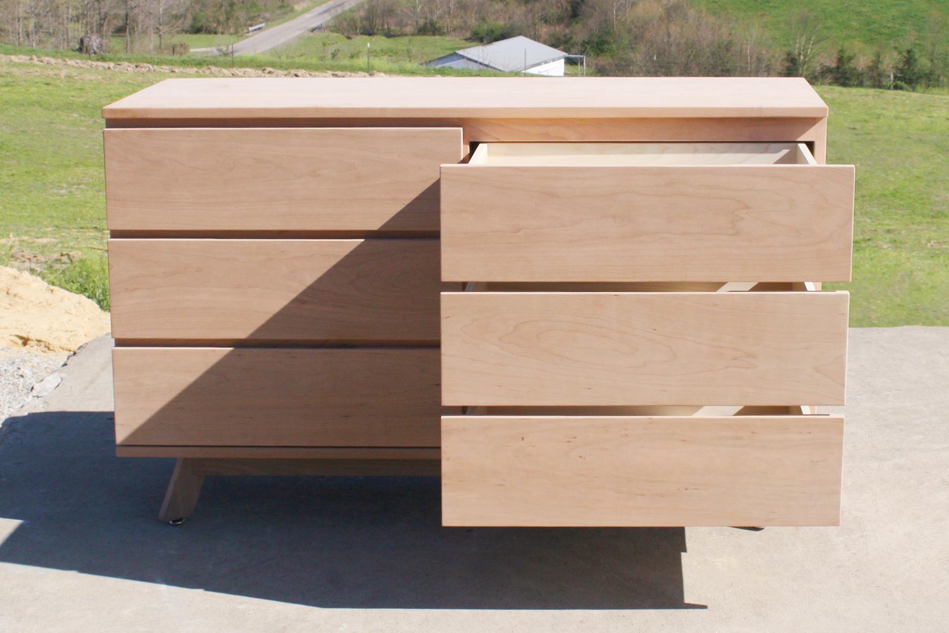 drawers open 6 drawer mid century modern dresser