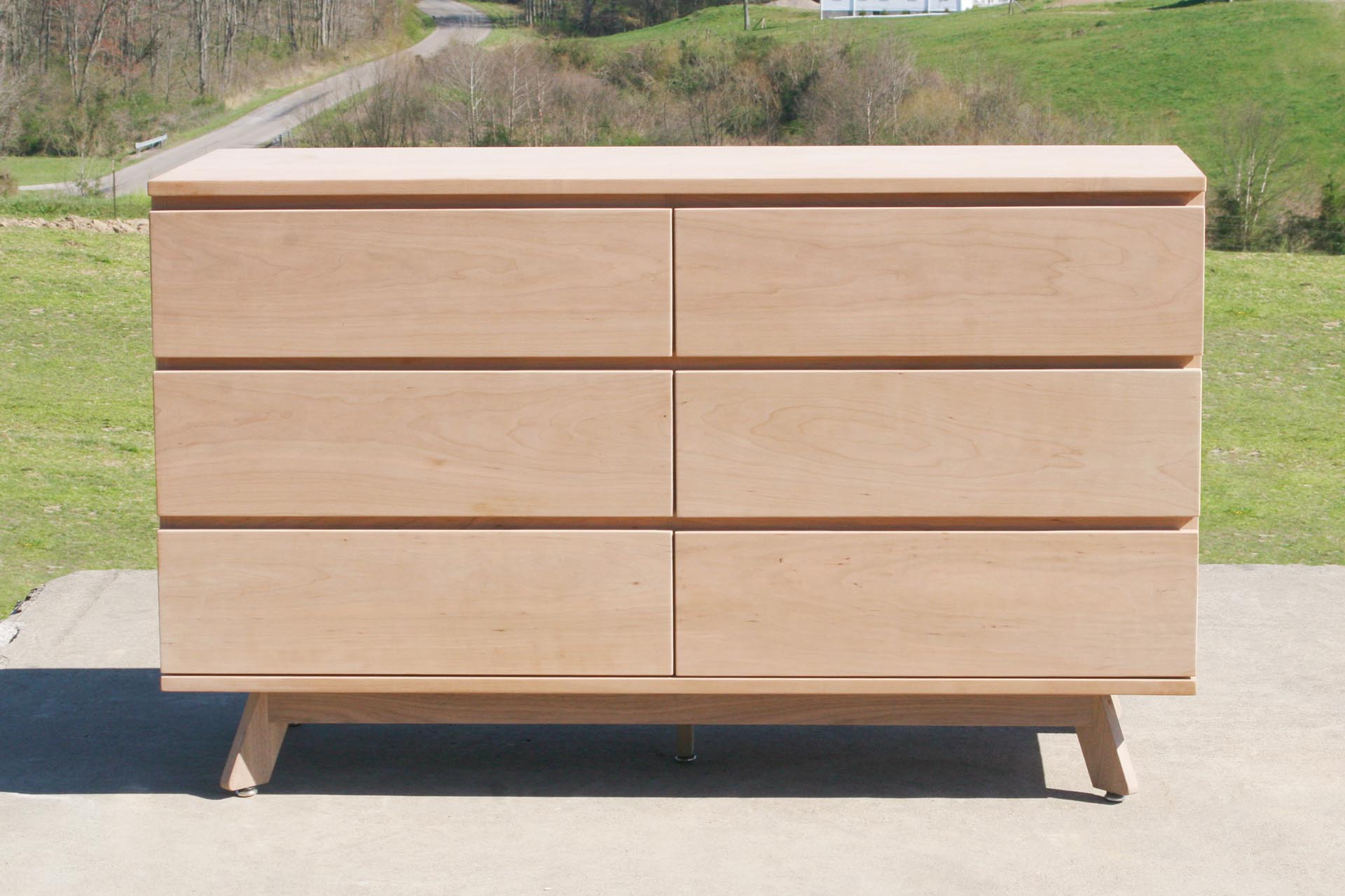 6 drawer mid century modern dresser natural