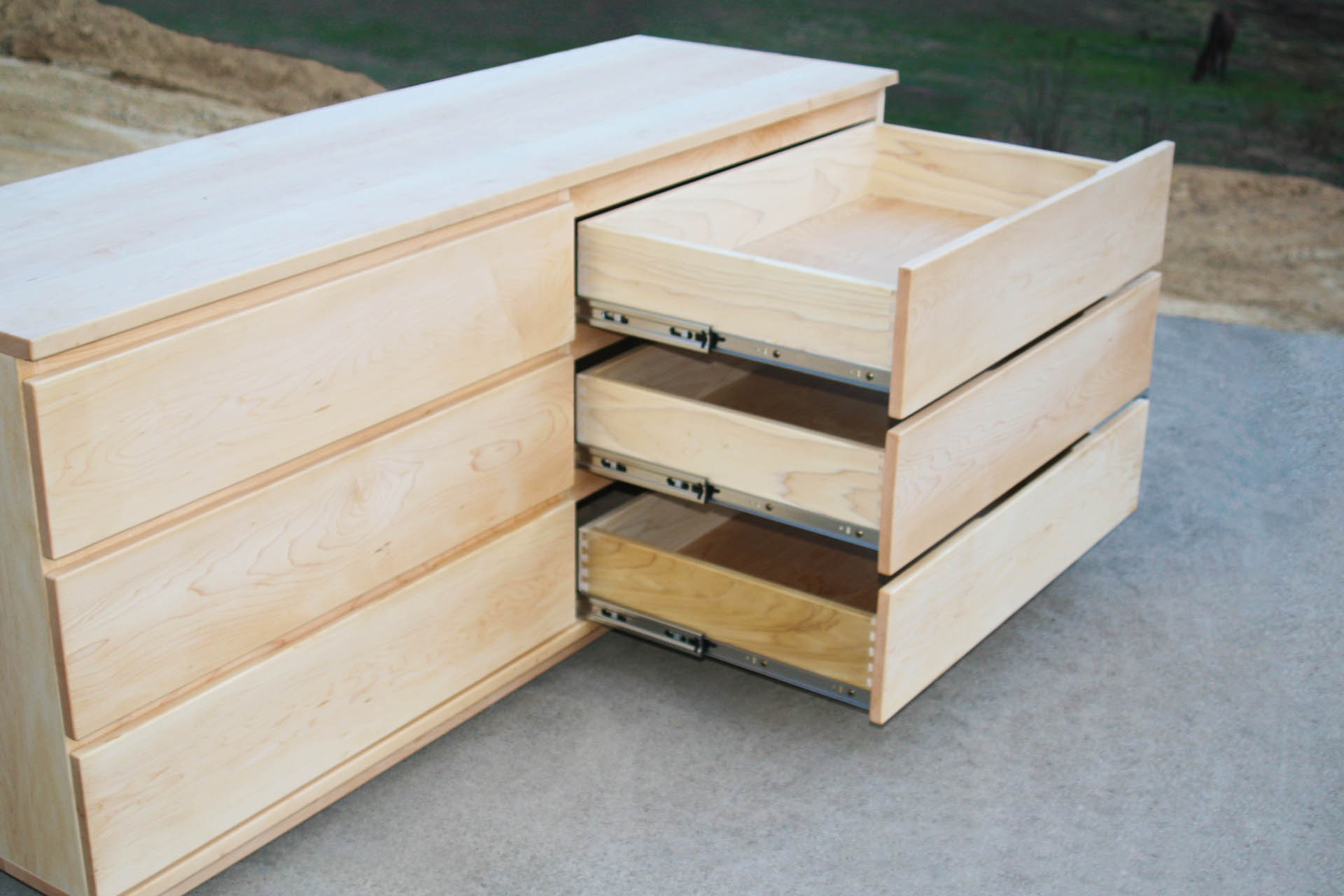 drawers out 6 drawer mid century dresser