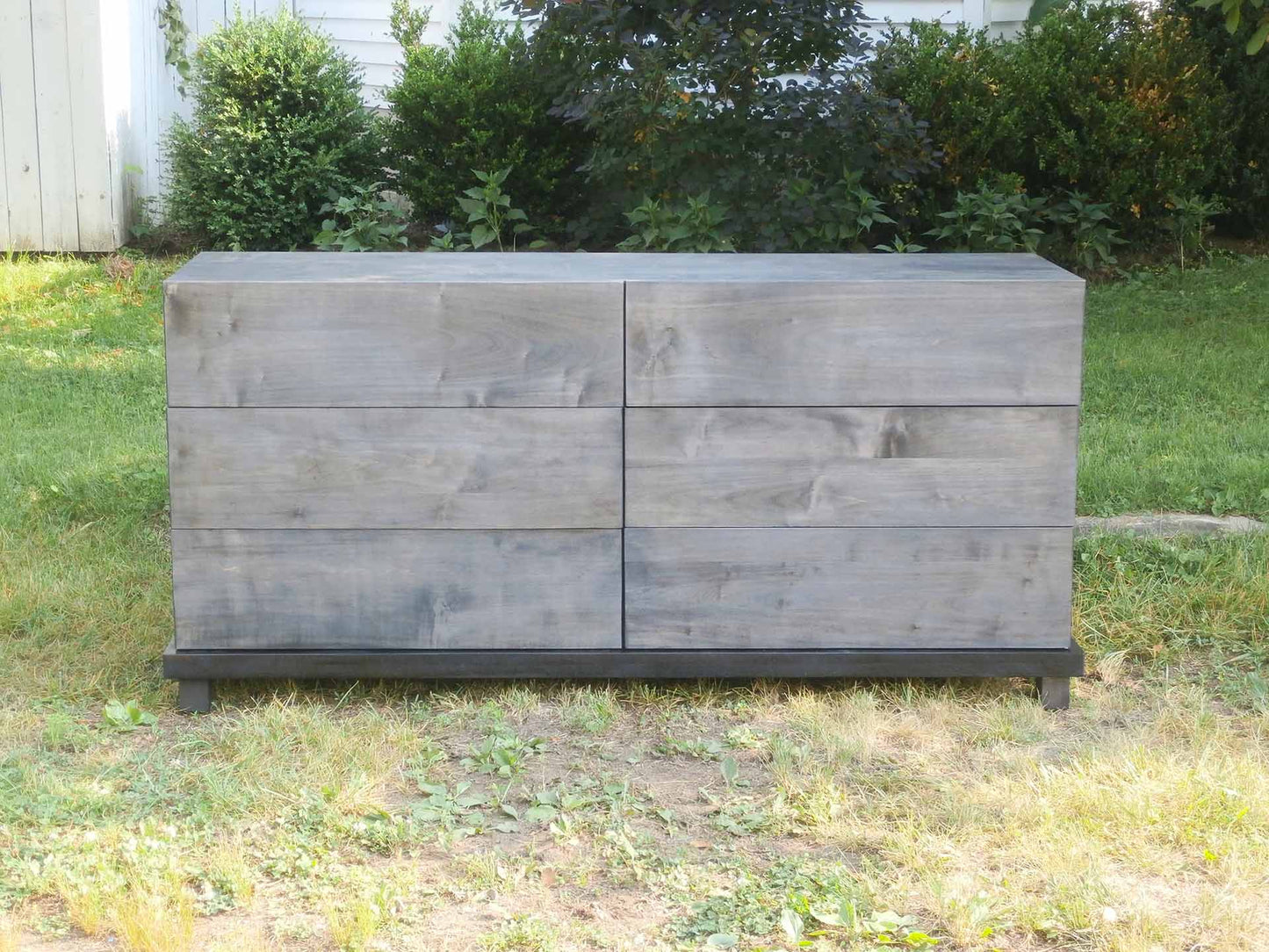 6 Drawer Dresser with overlap drawers and thick base front view