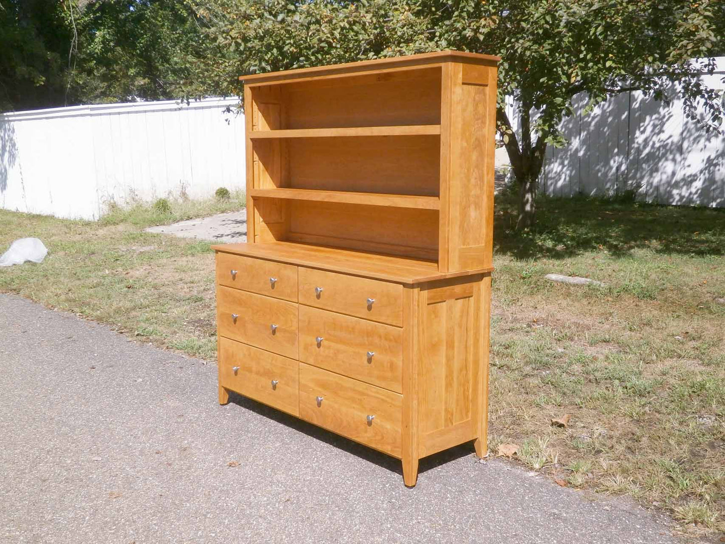 side angle view dresser with storage space