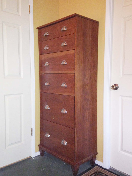 Tall Chest with 6 Drawers hardwood
