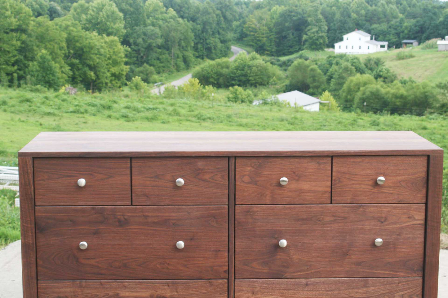 solid hardwood dresser with nickel pulls