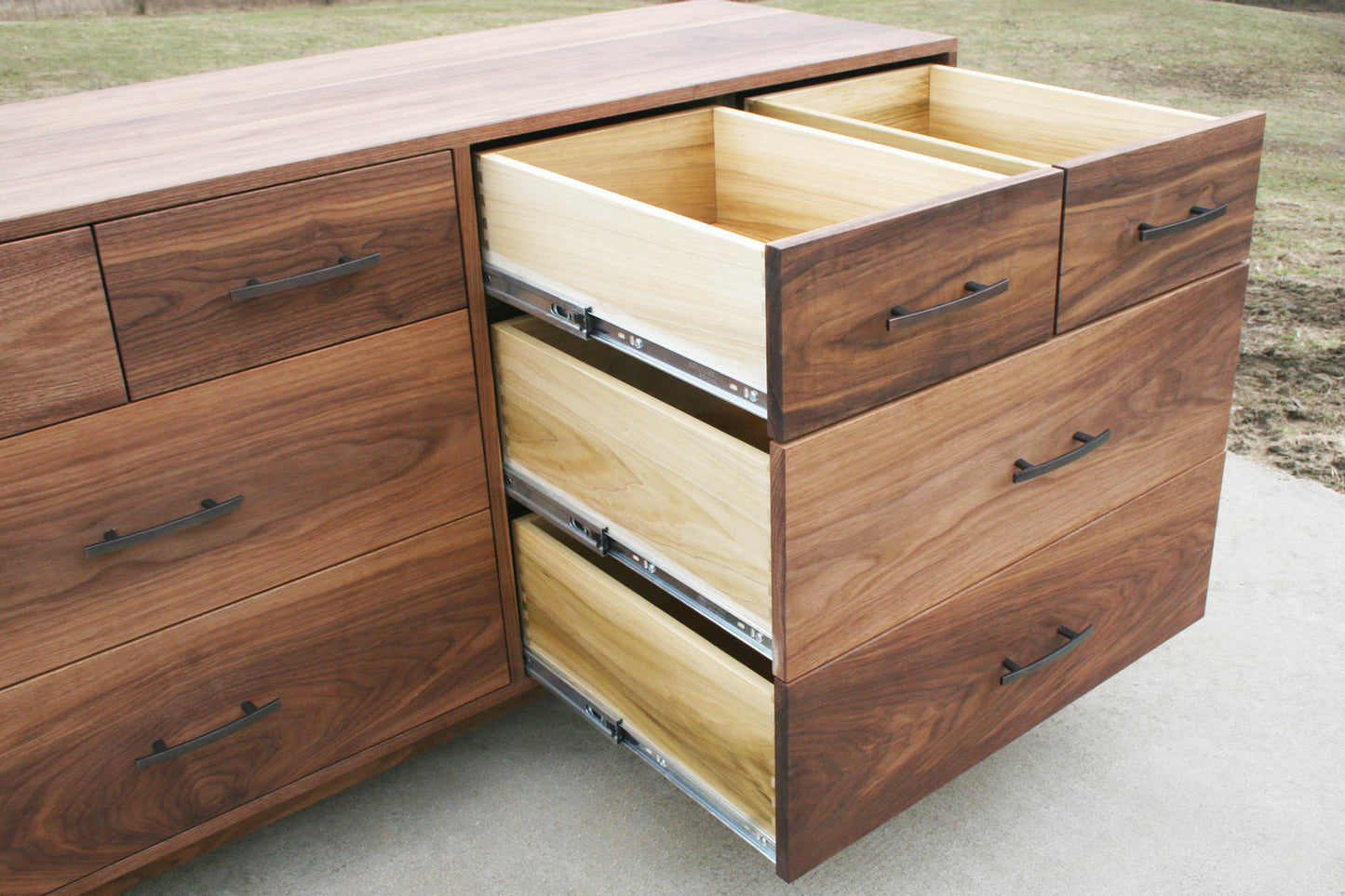 8 drawer dresser close up drawers open