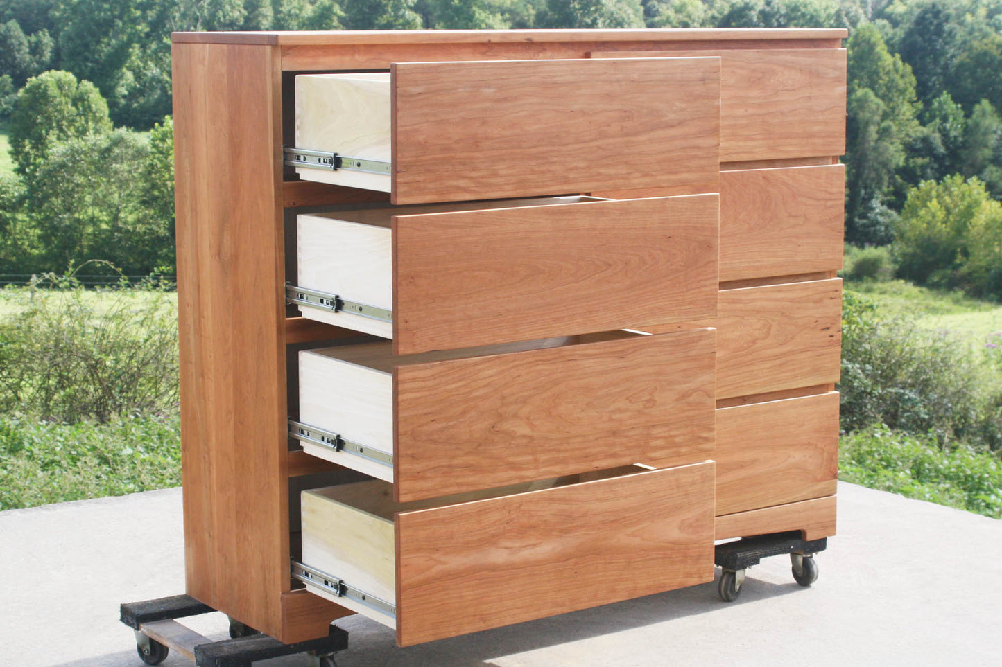 8 drawer chest of drawers angled view