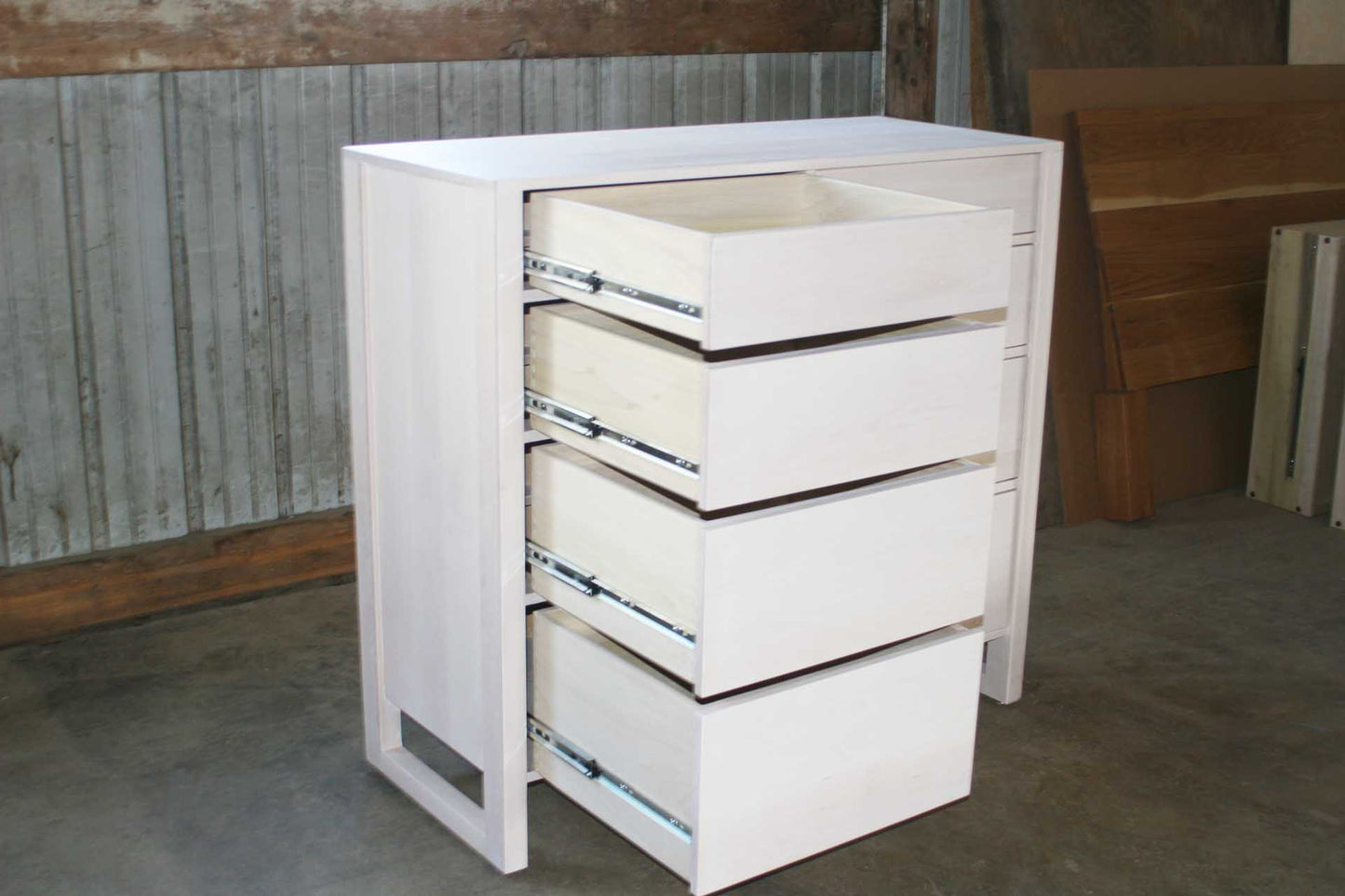 American made dresser drawers open
