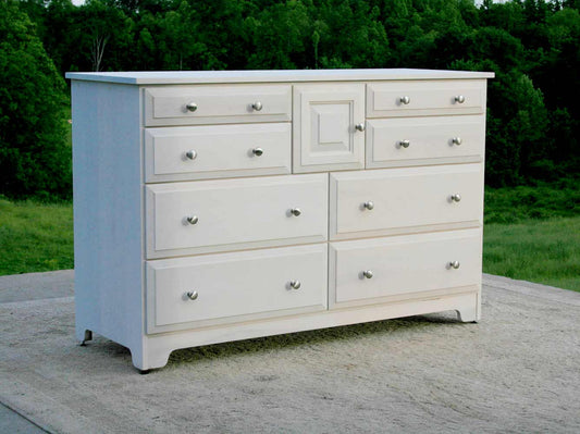 Maple dresser with white stain