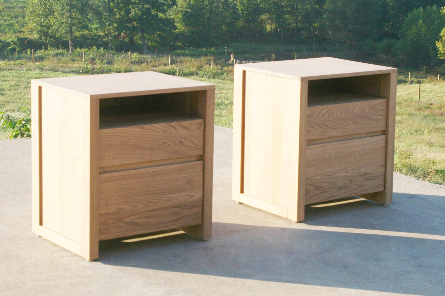 2 drawer nightstand angled view