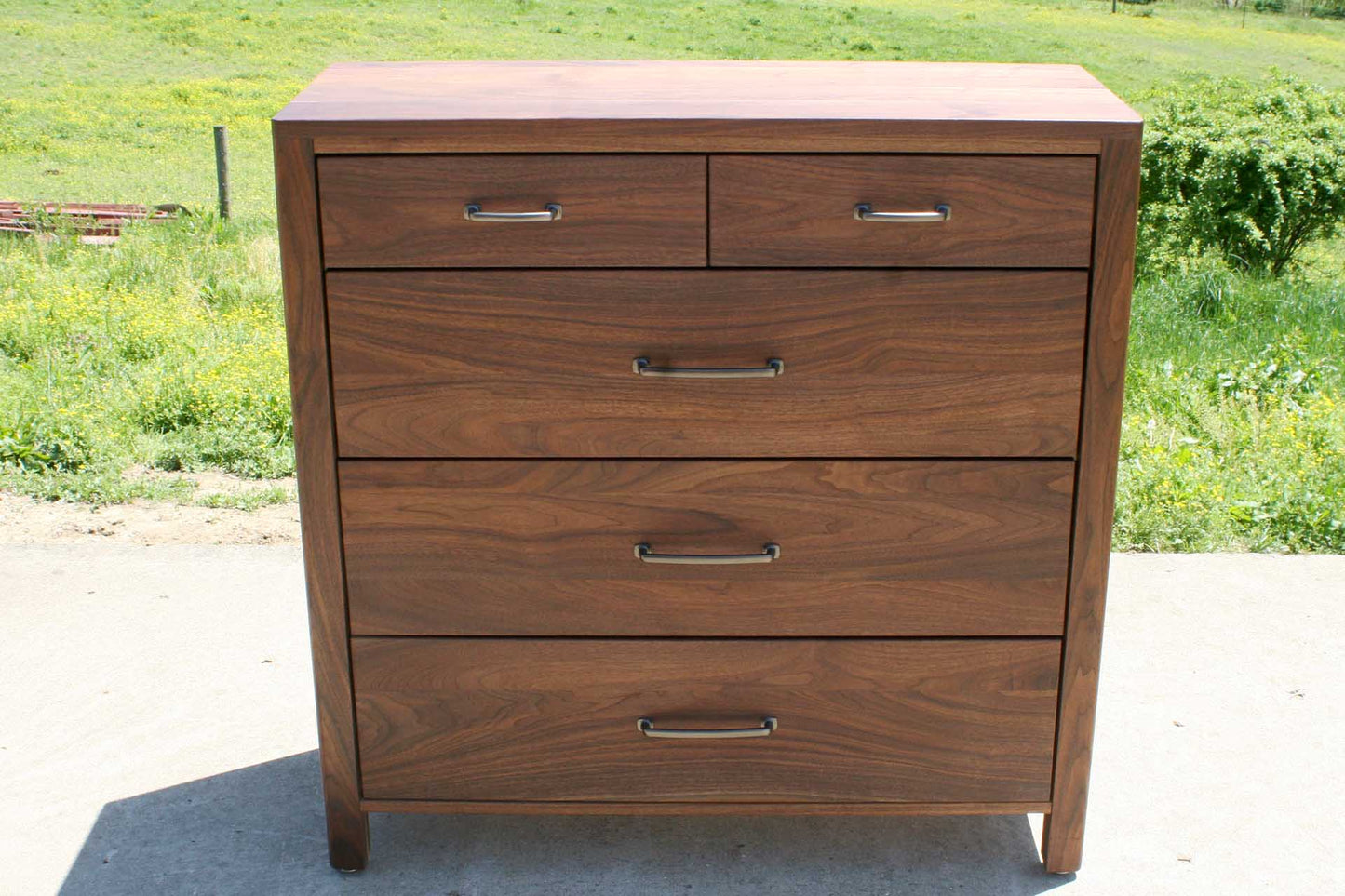 dresser with 5 inset drawers front view