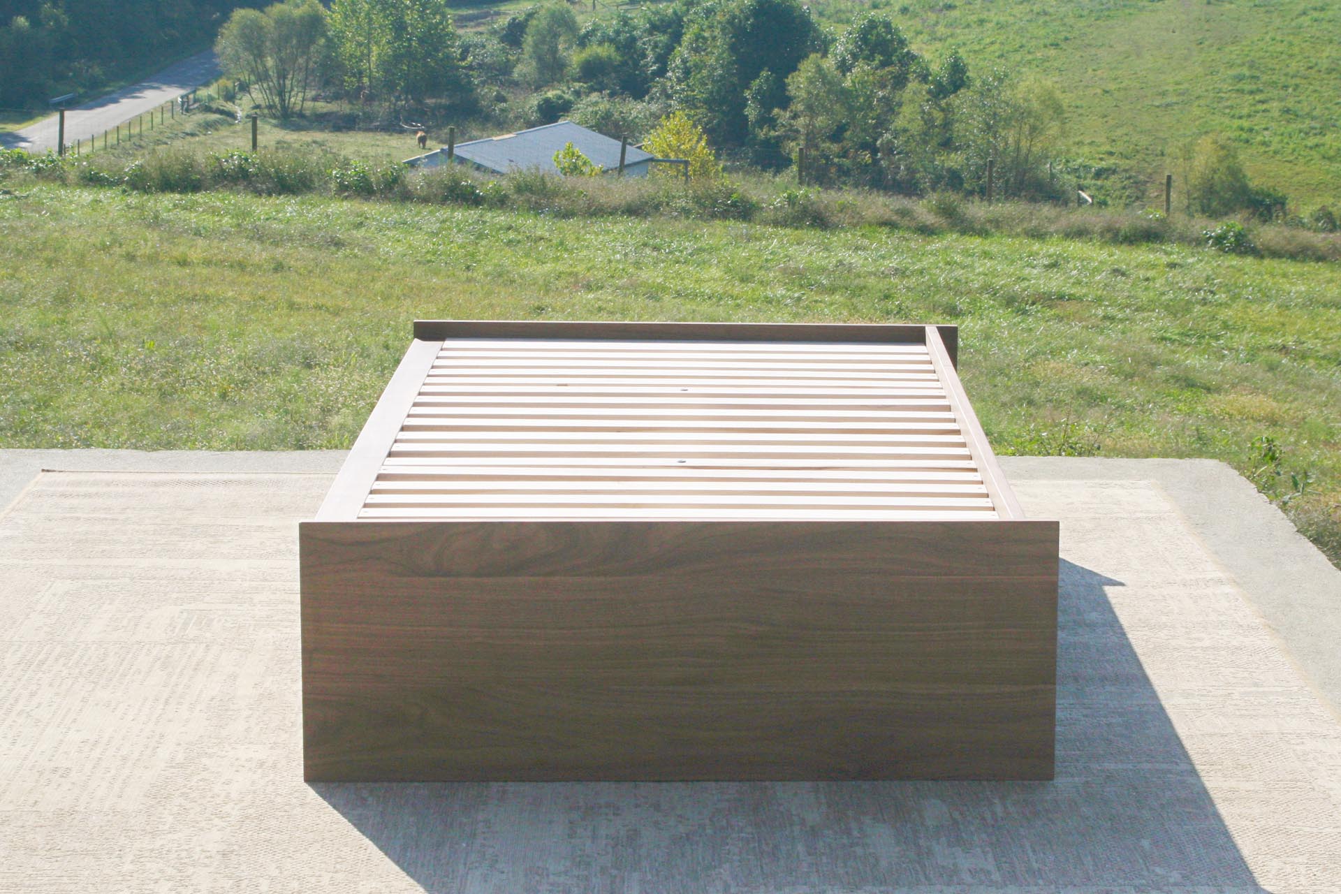 Low Storage Bed with 6 drawers front view