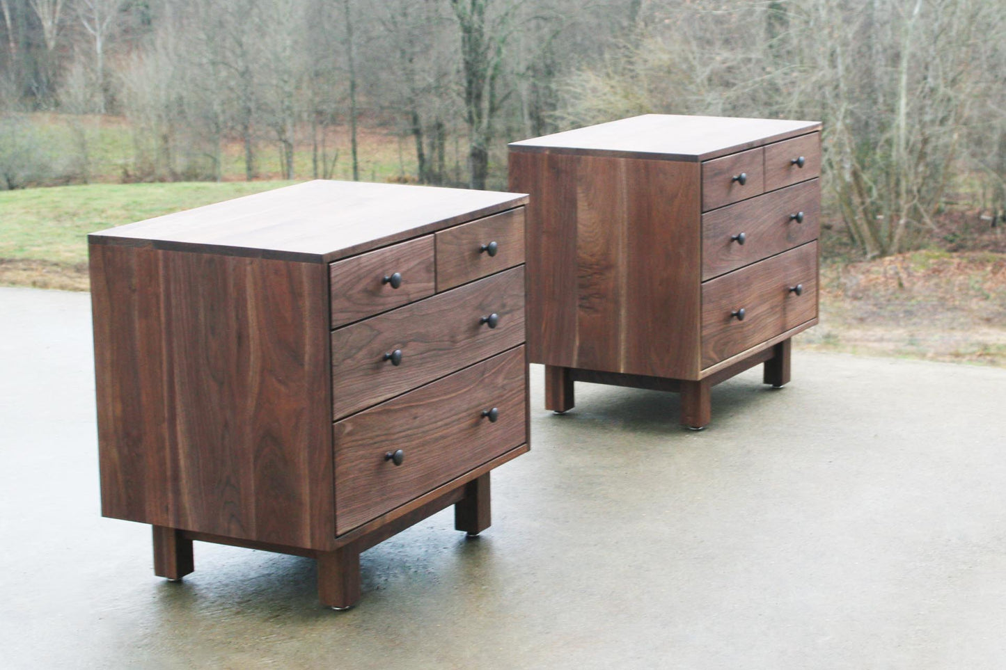 Small dresser with 4 drawers angled view