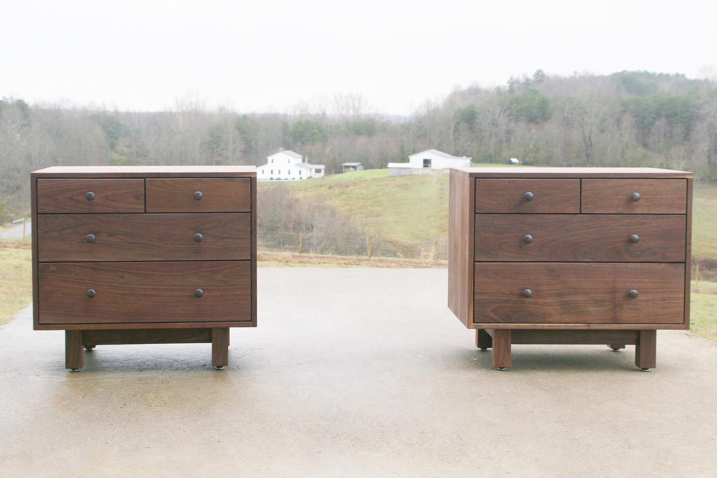 two small dressers with 4 drawers