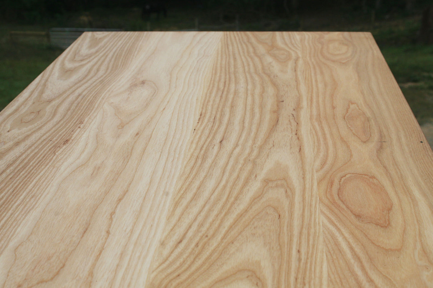 solid hardwood dresser top close up
