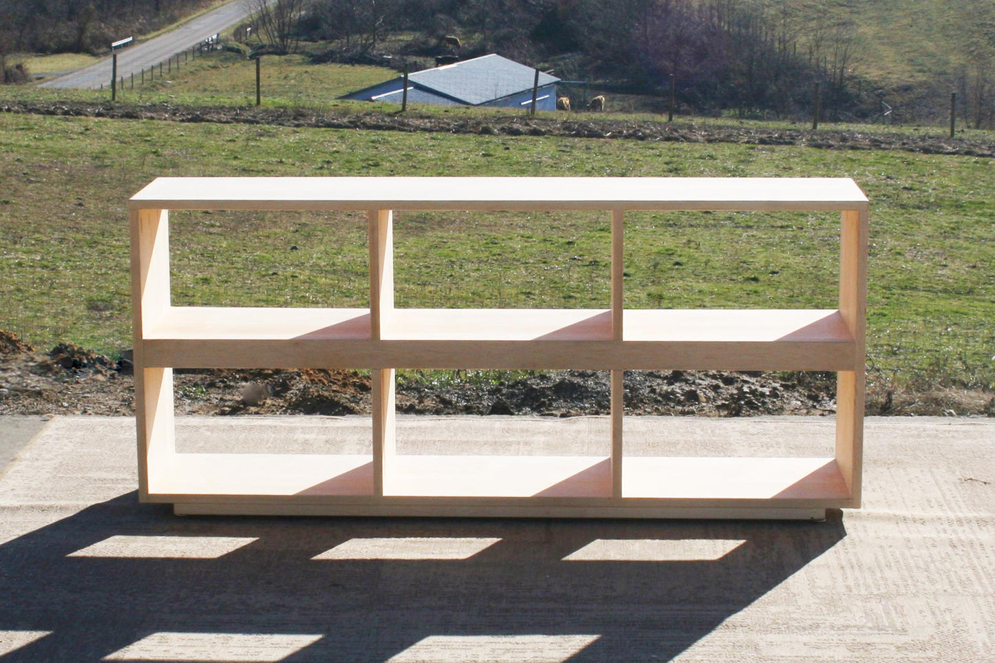 front view Wide Bookcase with No Backboard