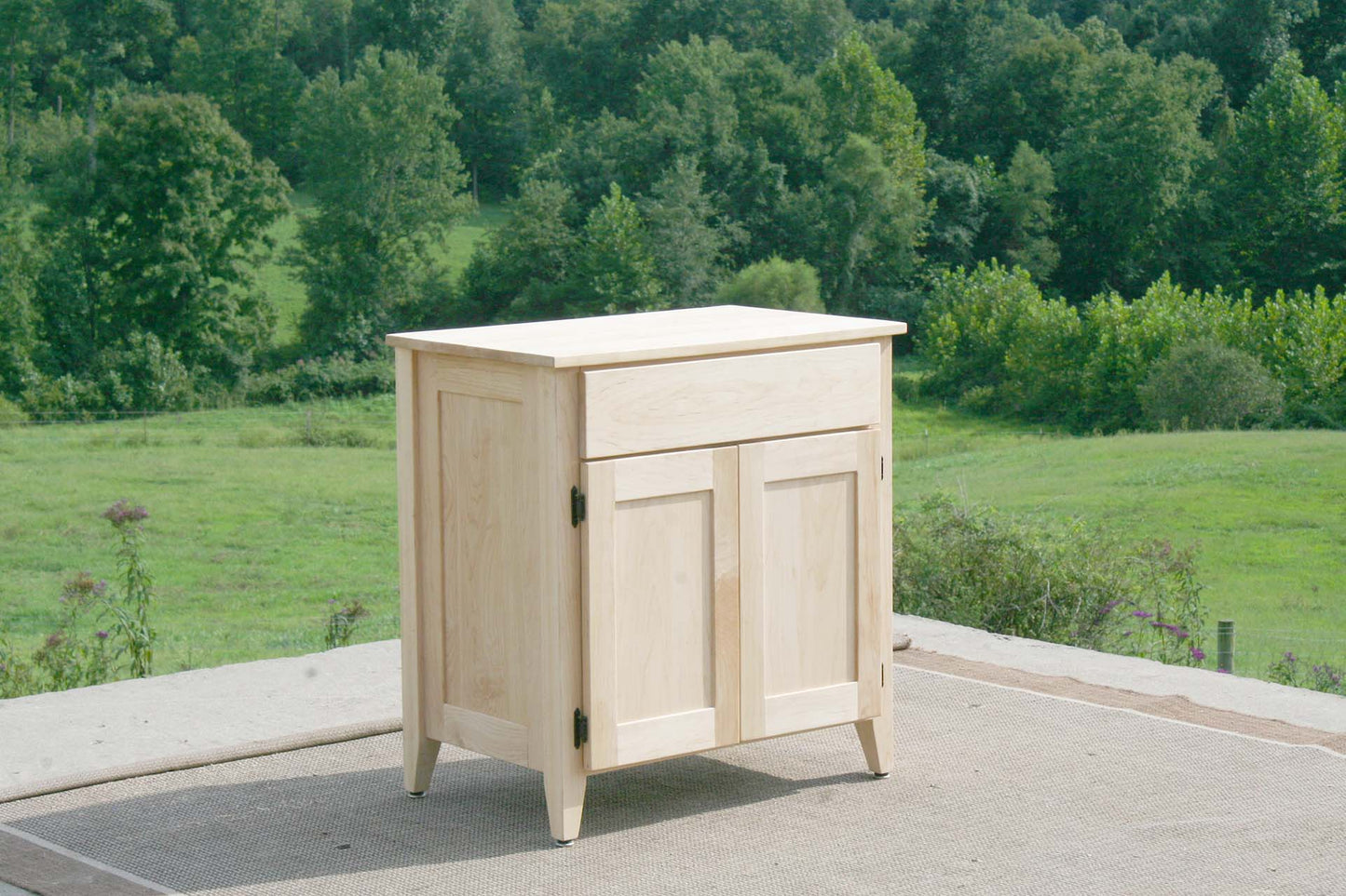 bedside cabinet with drawer angled view