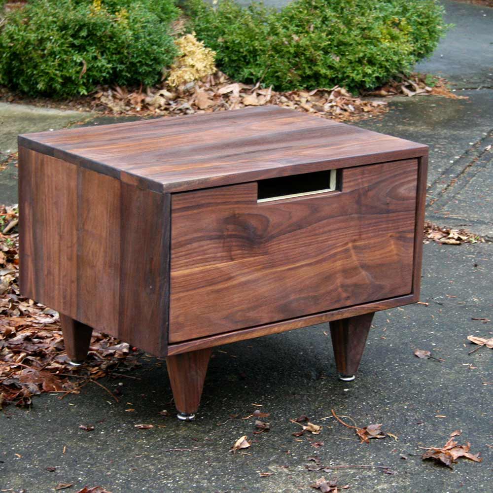 natural cut out drawer nightstand angled view