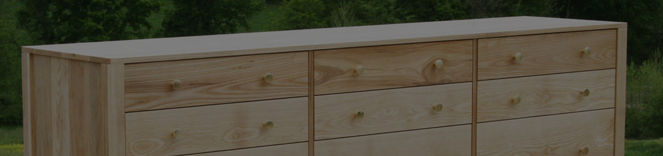hardwood dresser custom with round metal pulls