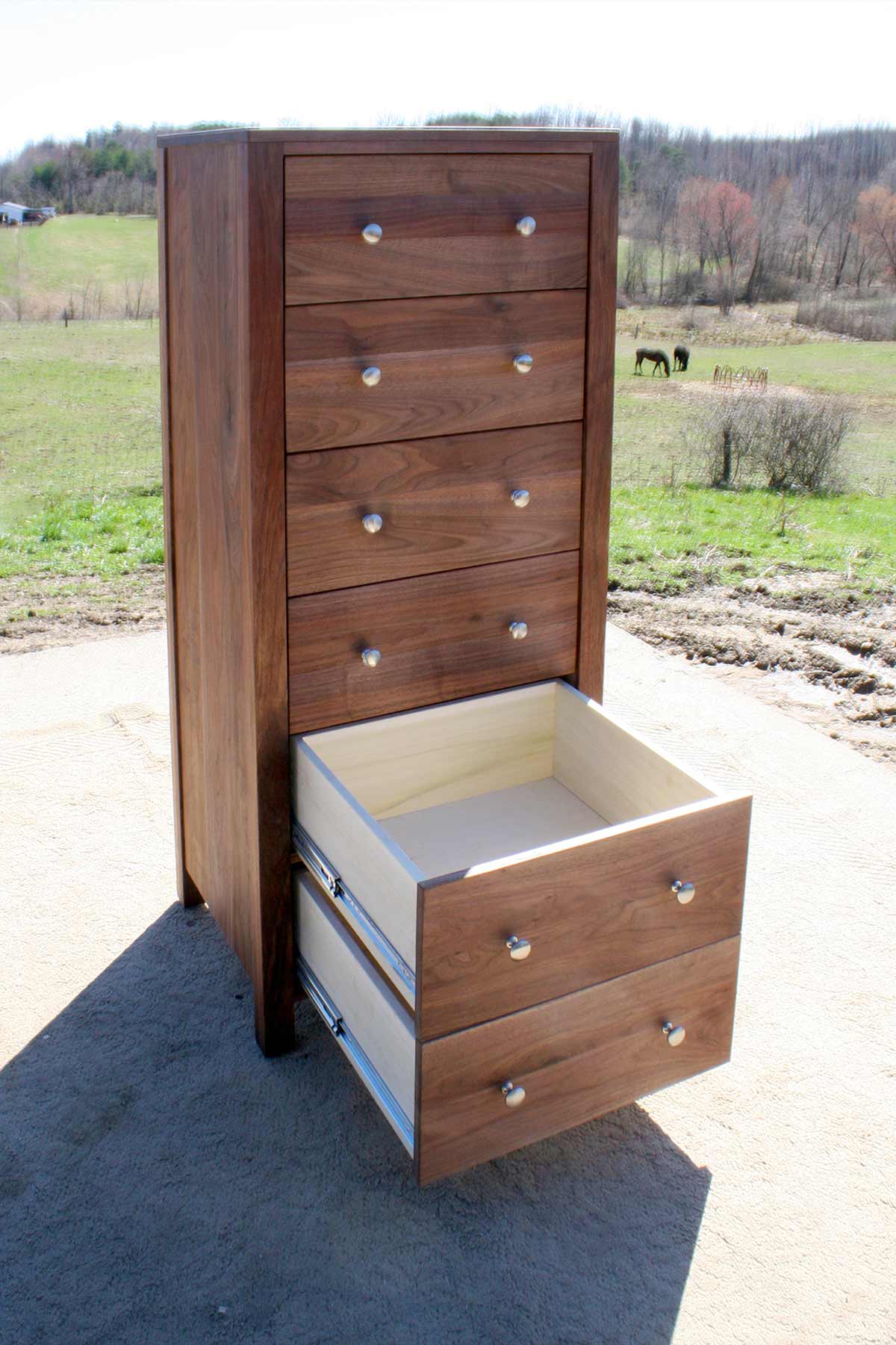 6 drawer dresser with open drawers bottom drawers open