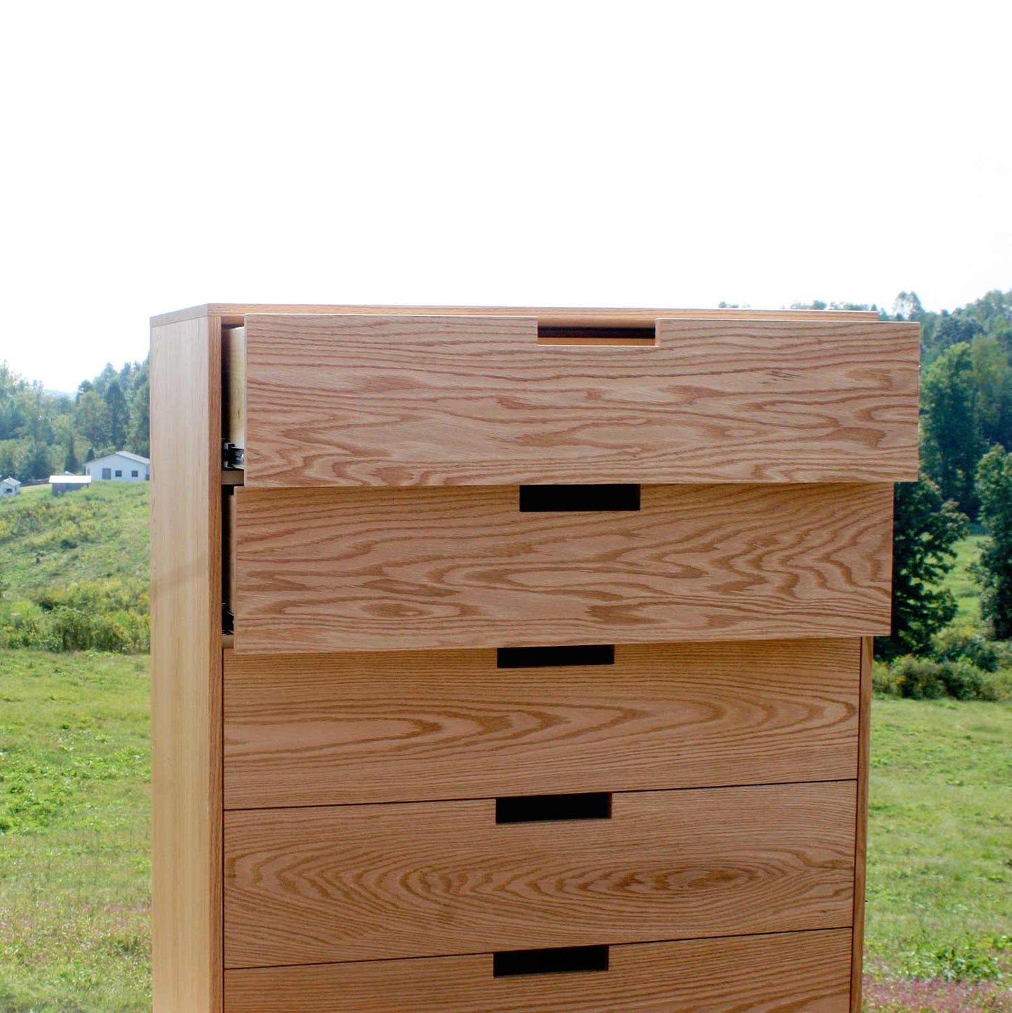 tall dresser with drawers open