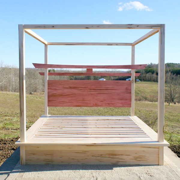 Torii Gate bed with 6 drawers and square canopy