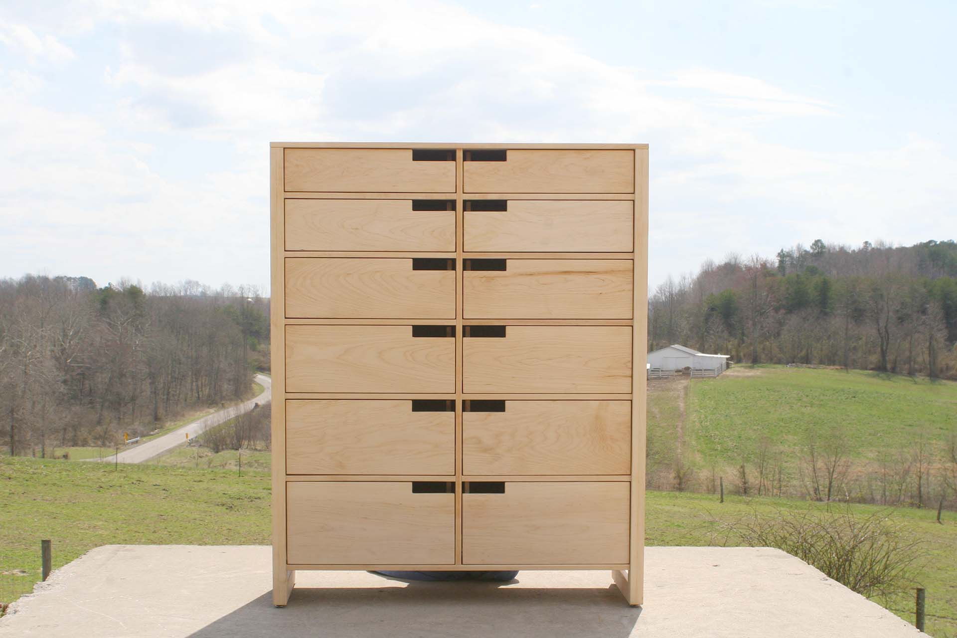 12 drawer dresser maple wood
