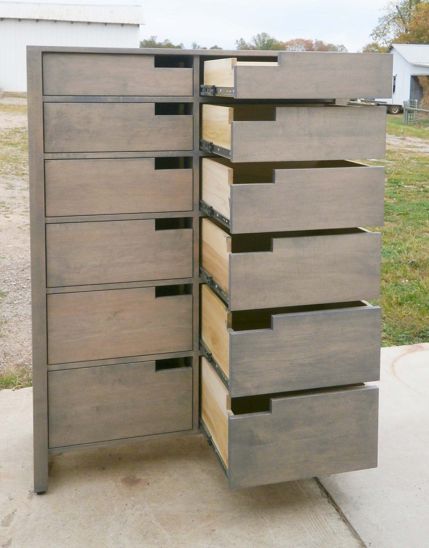 12 drawer dresser with drawers open