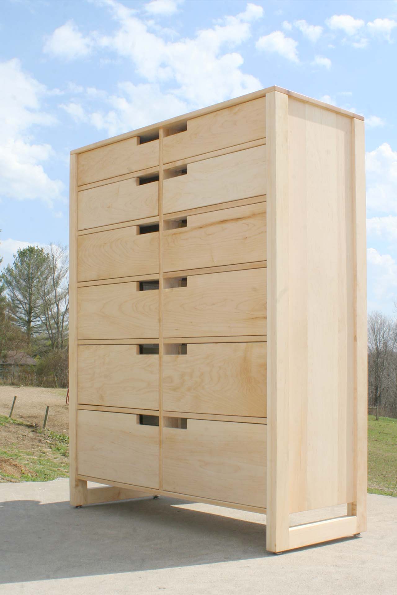 12 drawer dresser side angle view