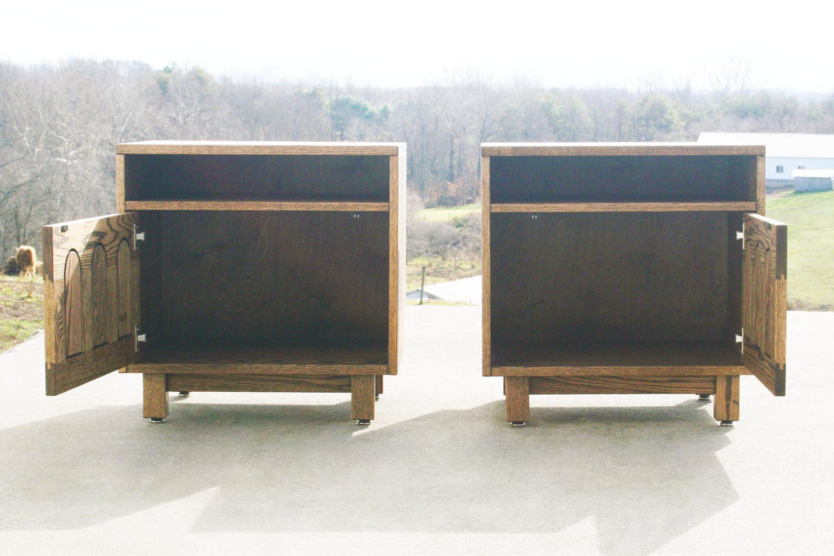 Bedside Cabinet with Inset Door and Cubby BT031c_Custom 5050.3