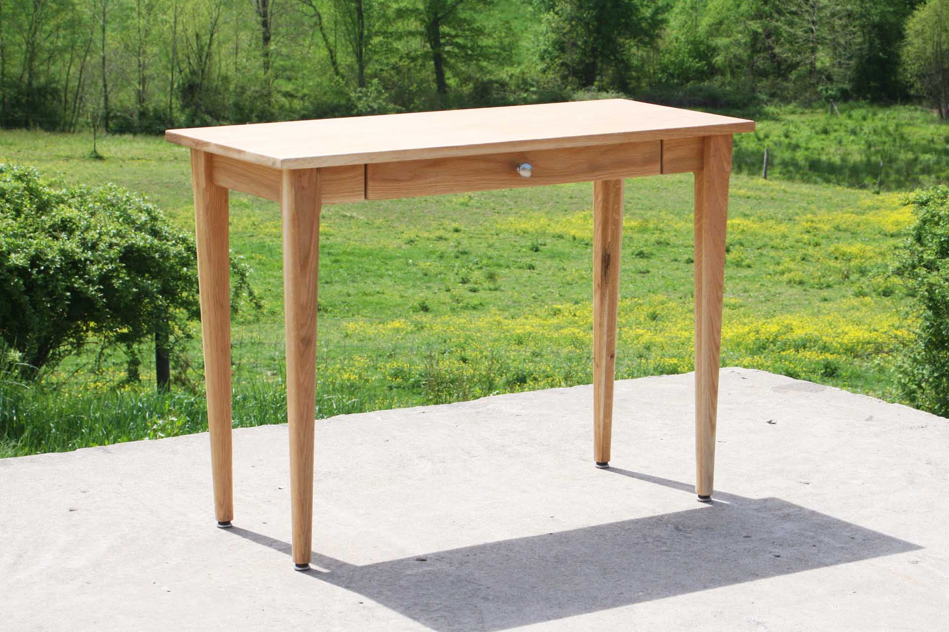 vanity desk front angled view