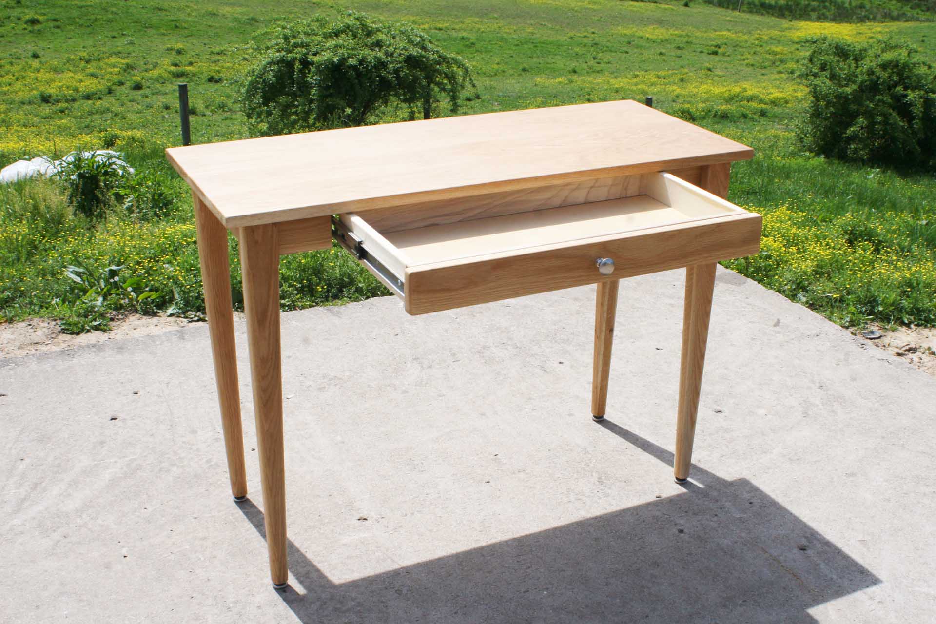 drawer open vanity desk