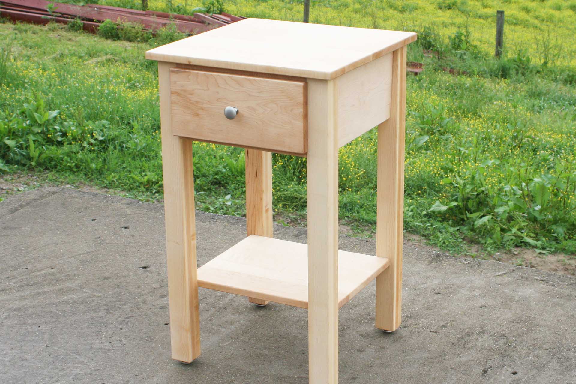 natural nightstand with secret storage compartment