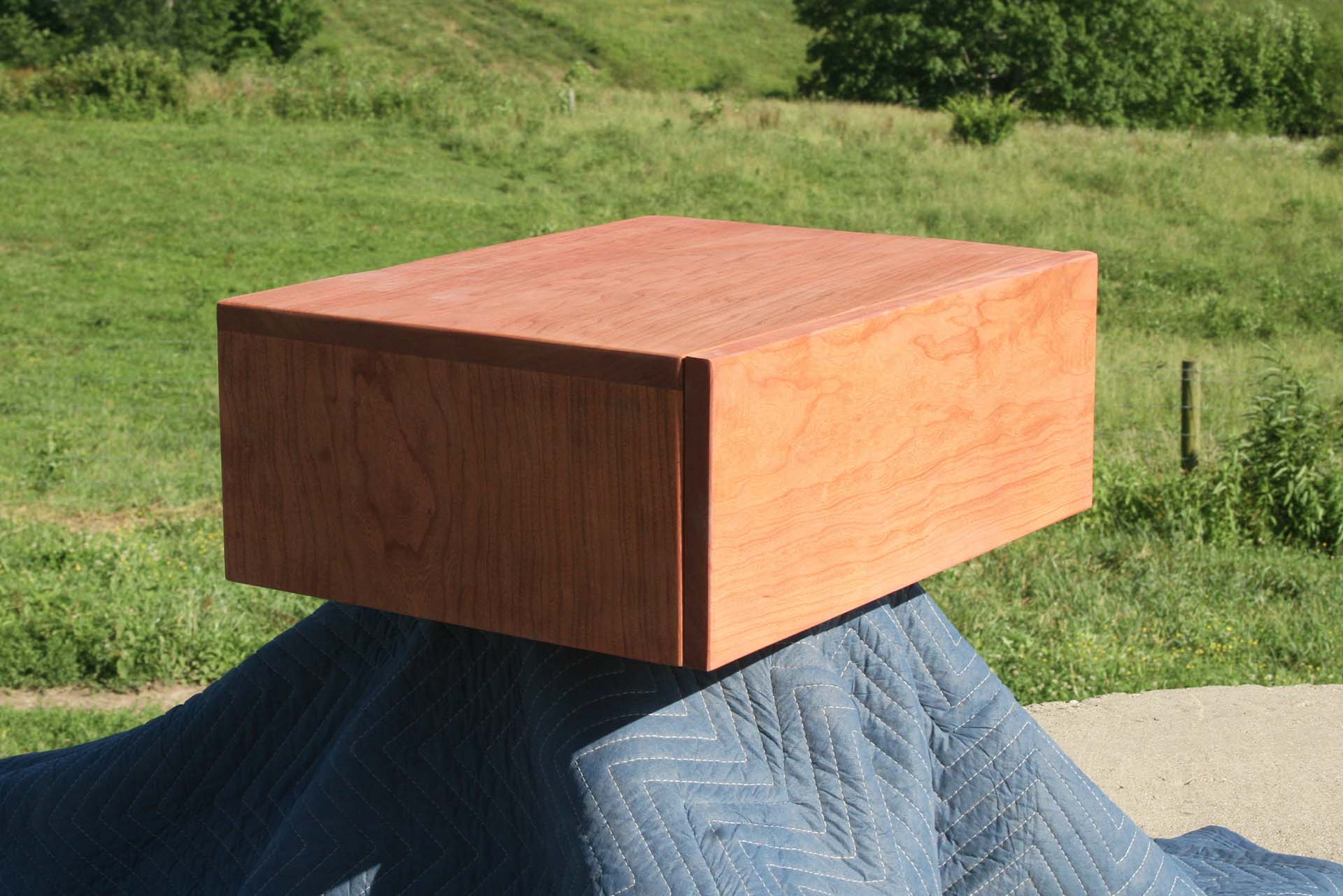 floating nightstand angled view