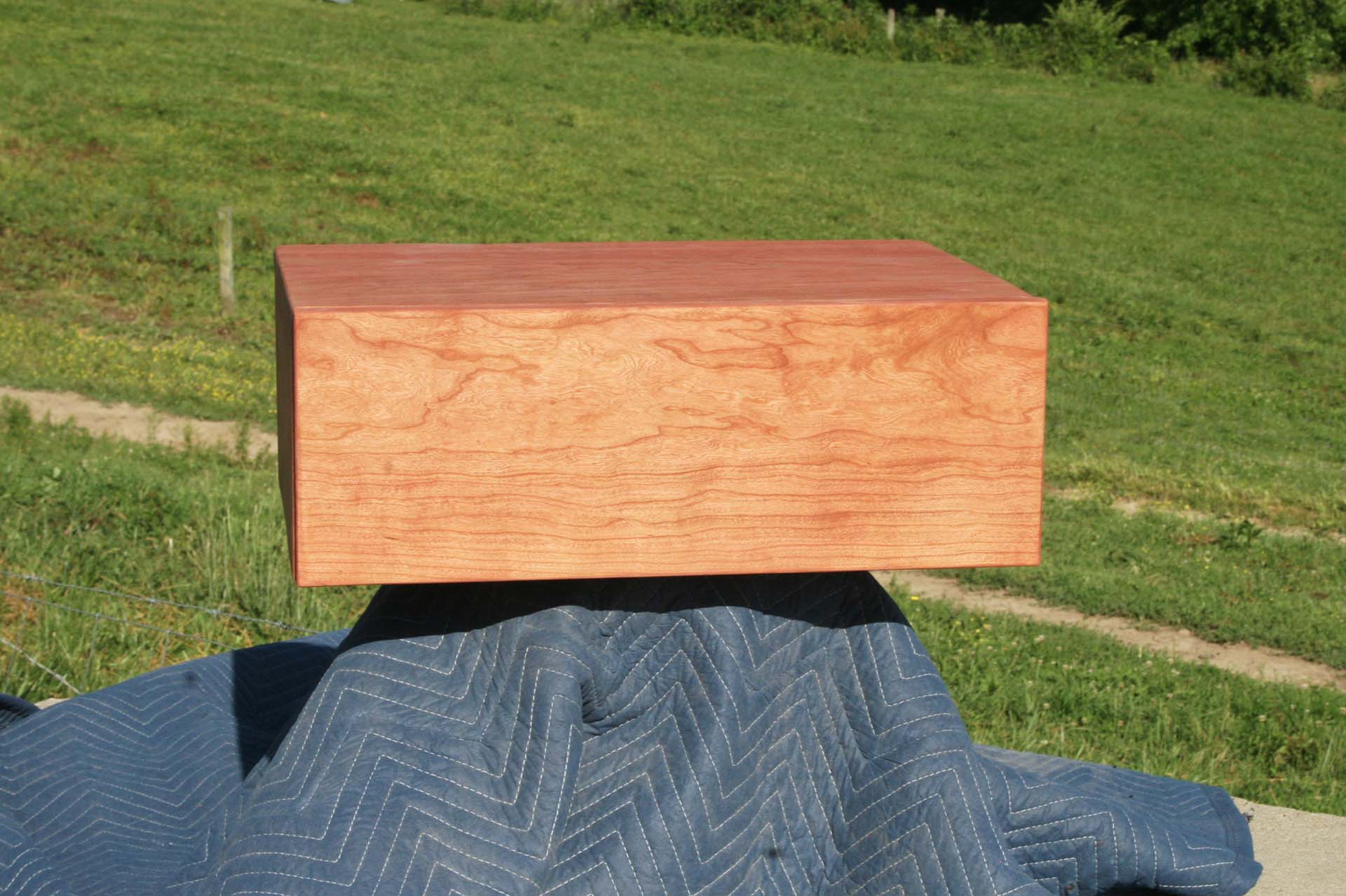 cherry wood floating nightstand