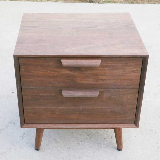top front view 2 drawer nightstand