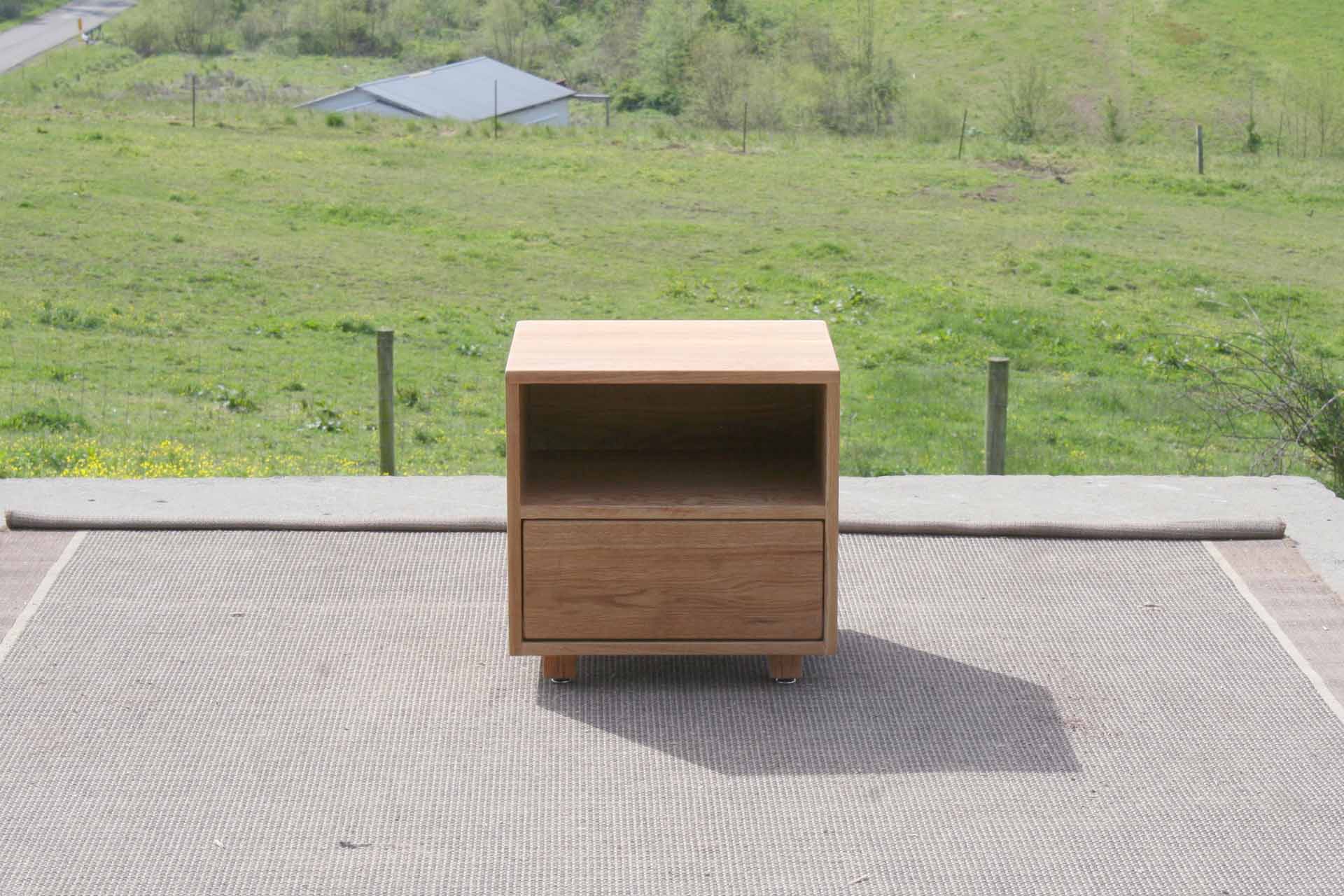 natural wall mount nightstand