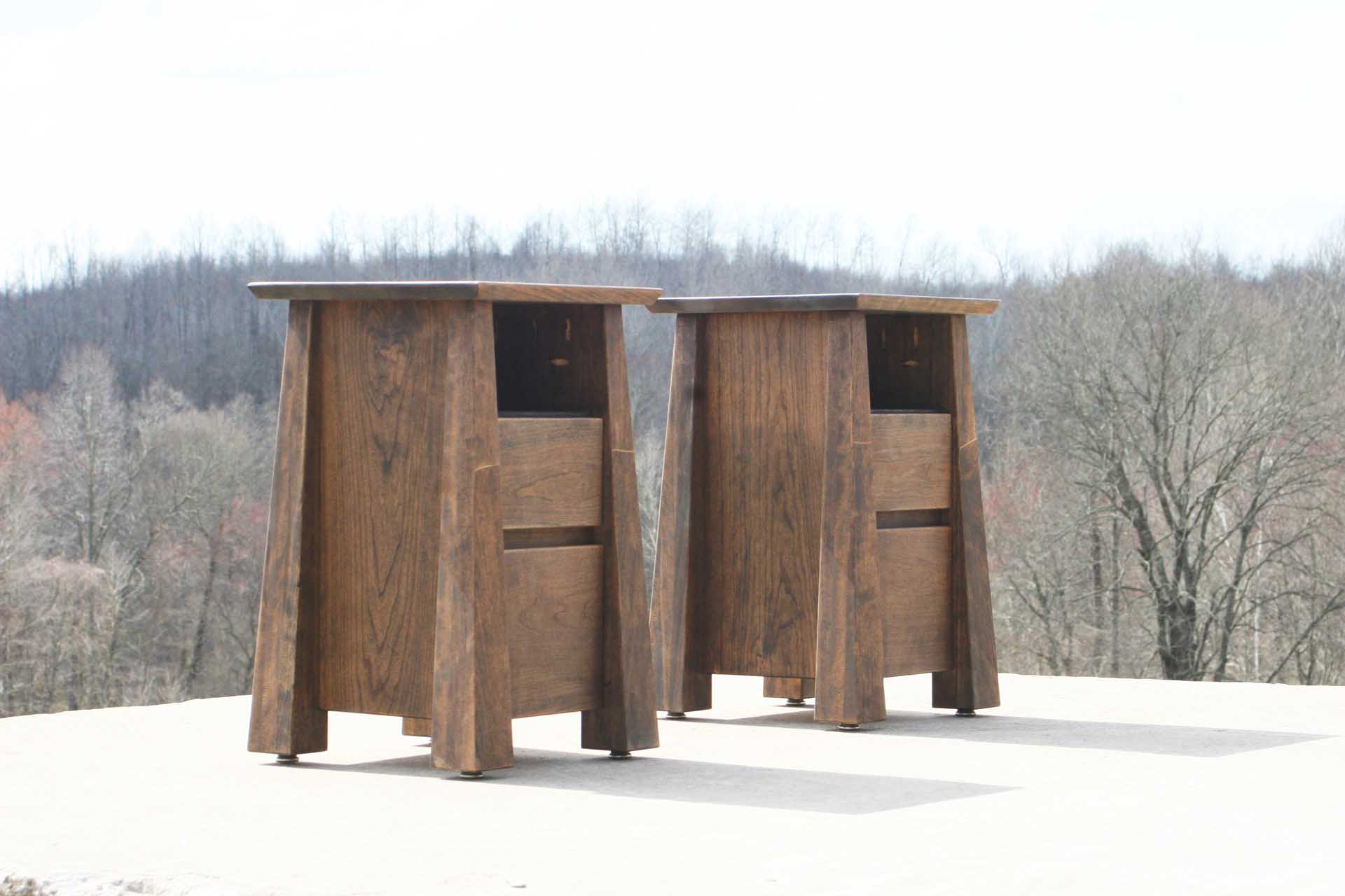 craftsman style nightstand angled view