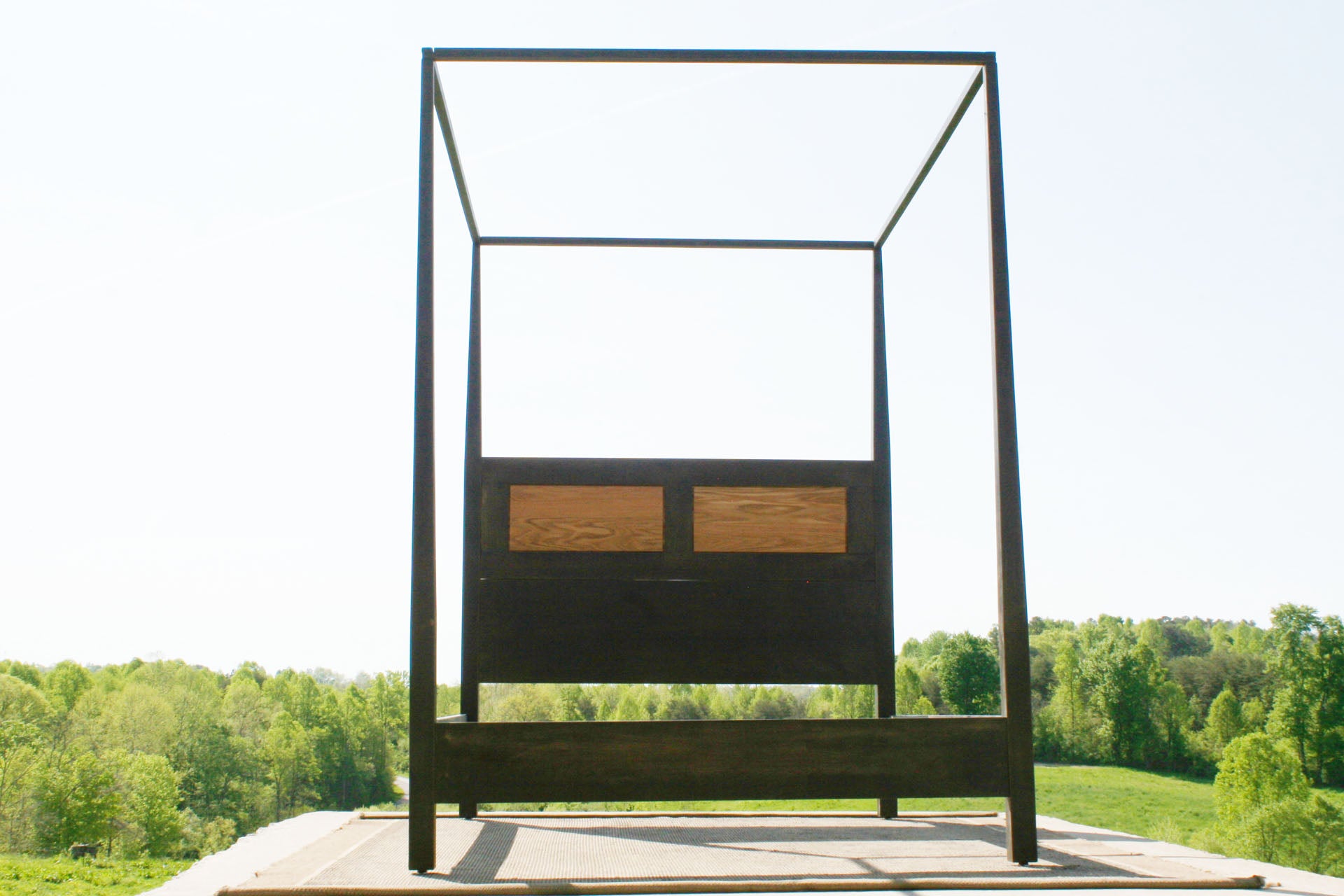 natural Canopy Bed with tapered posts