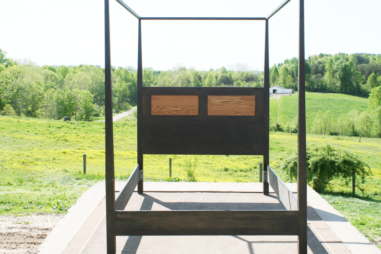 front view Canopy Bed with tapered posts