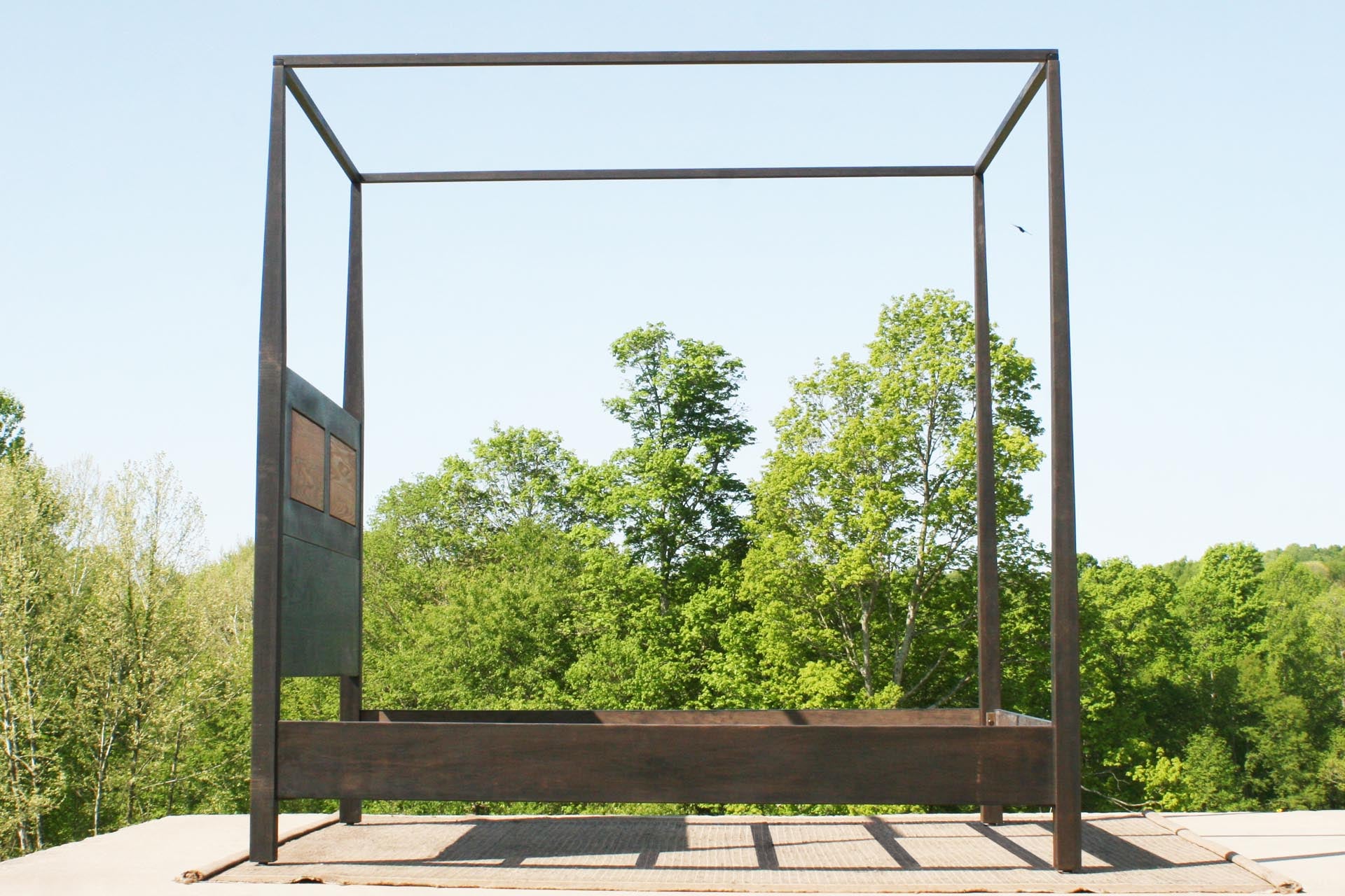 side view Canopy Bed with tapered posts