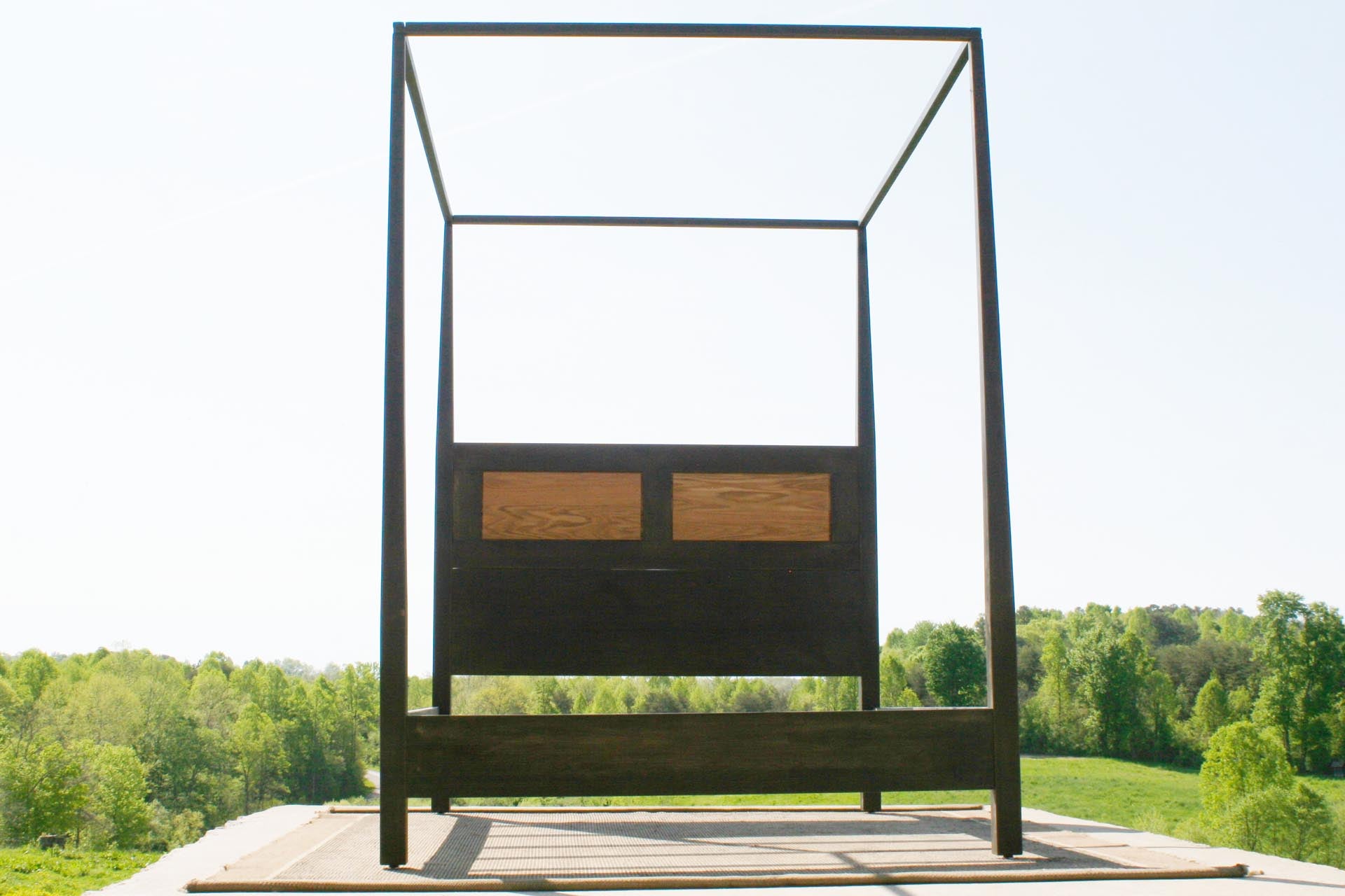 natural Canopy Bed with tapered posts