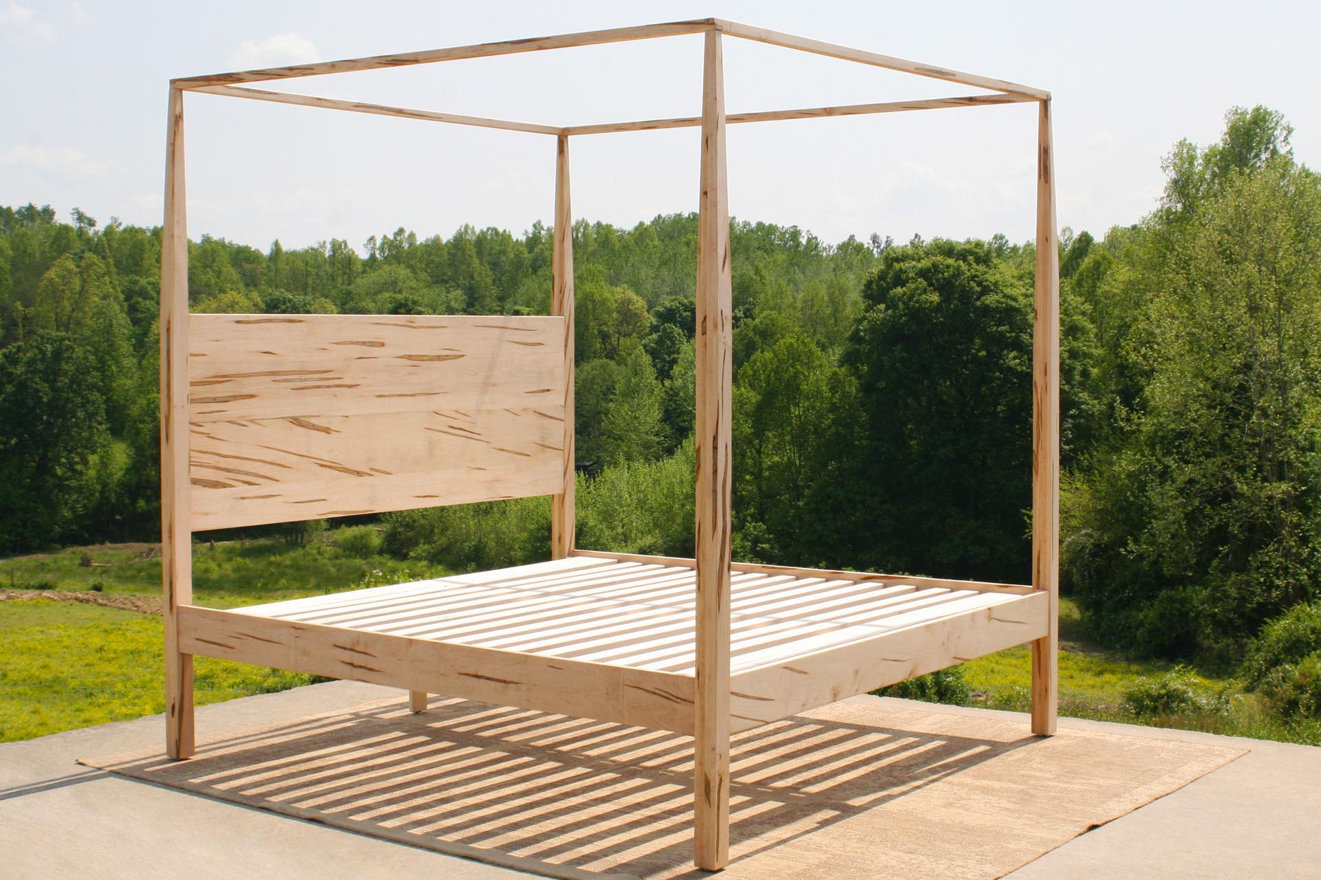 canopy bed with tapered posts