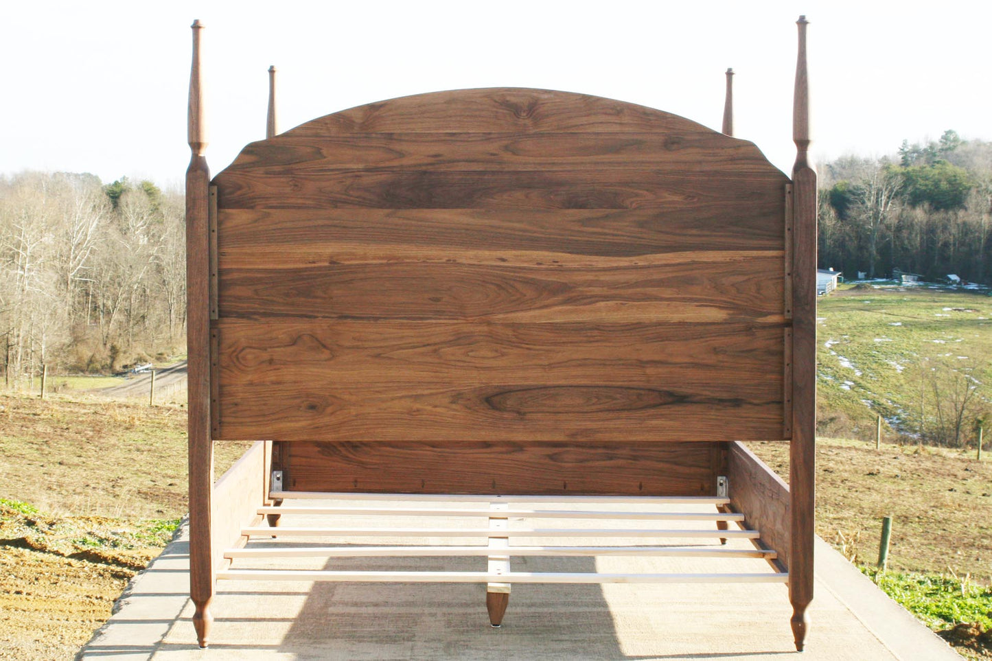 Solid Walnut Spindle Bed