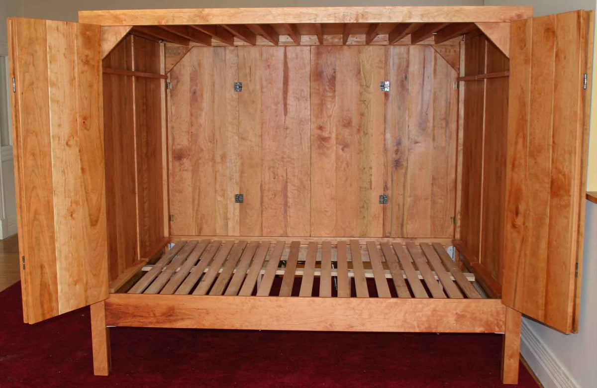 Console Box Bed Enclosed box bed with doors on both sides CcRnV90 - Solid Custom Heirlooms