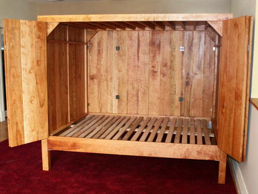 enclosed box bed with doors on both sides
