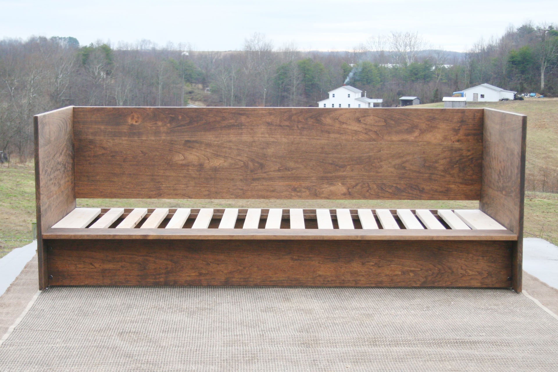 Day Bed with a solid back and sides front view