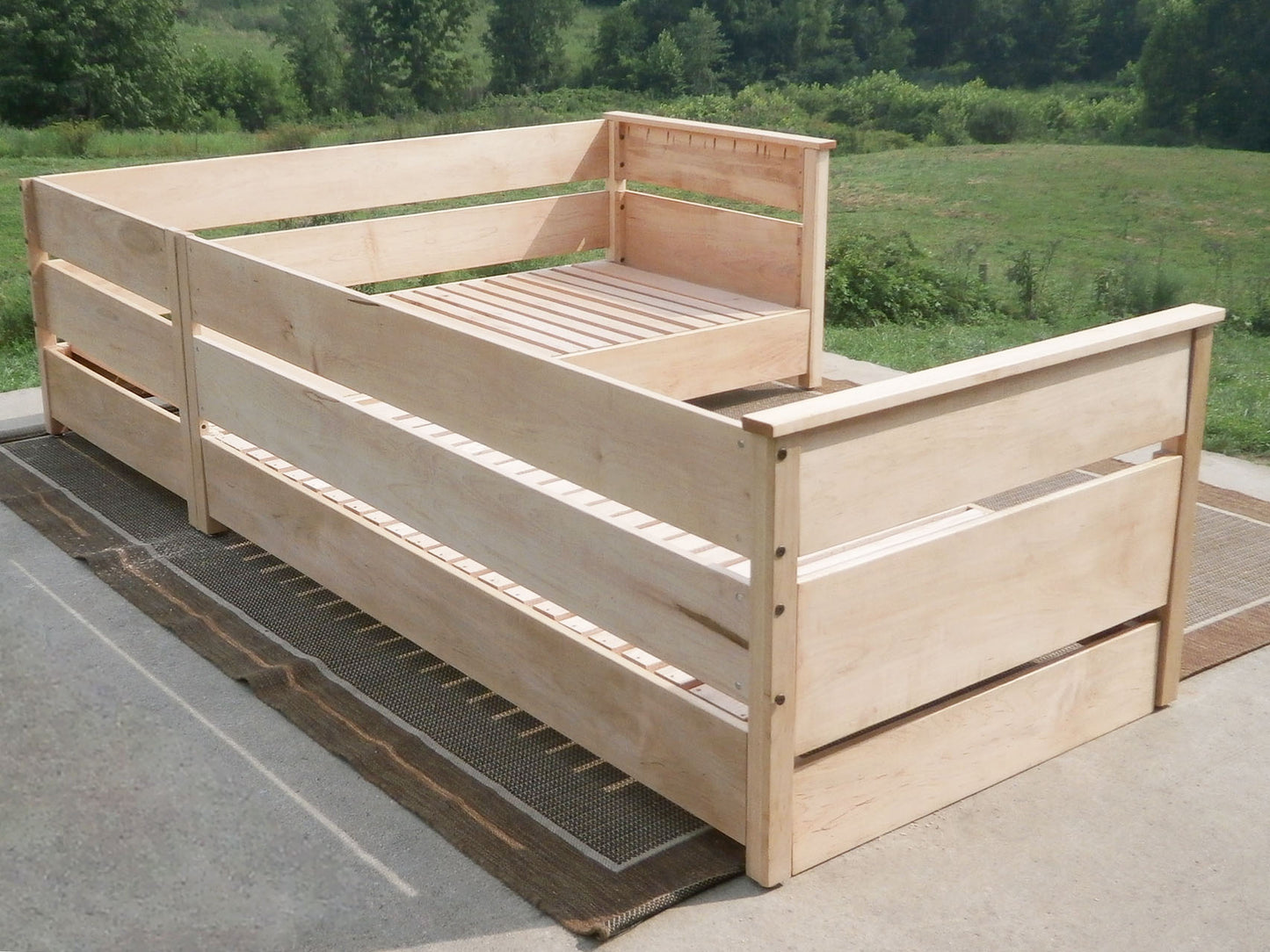 L shaped day bed rear view